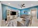 Spacious living room featuring a built-in entertainment center at 707 Winterside Dr, Apollo Beach, FL 33572