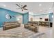 Open living room showcasing a kitchen and comfy seating at 707 Winterside Dr, Apollo Beach, FL 33572