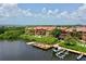 Waterfront community with a private dock and lush landscaping at 2717 Via Cipriani # 622B, Clearwater, FL 33764
