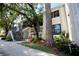 Condo building showcasing stairs and autumn decor at 1901 Oyster Catcher Ln # 814, Clearwater, FL 33762