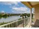 Balcony offering scenic water views and a relaxing seating area at 3333 Pasadena S Ave # A1, South Pasadena, FL 33707