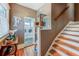 Stairwell with hardwood floors and cat tree at 615 Grove N St, St Petersburg, FL 33701