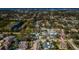 Aerial view of the neighborhood with waterfront property at 13191 92Nd Ave, Seminole, FL 33776