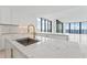 Luxury kitchen with marble countertops and stunning water views at 2912 W Santiago St # 1901, Tampa, FL 33629