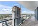 Private balcony offering stunning city and water views at 2912 W Santiago St # 1901, Tampa, FL 33629