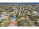 Aerial view showing home's location near the bay at 4910 Chancellor Ne St, St Petersburg, FL 33703