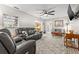 Spacious living room with comfortable seating and large TV at 4101 Cortez S Way, St Petersburg, FL 33712