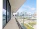 Private balcony offering stunning city skyline views at 1000 Water St # 1103, Tampa, FL 33602
