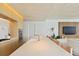 Modern kitchen with marble countertops and built-in appliances at 1000 Water St # 1103, Tampa, FL 33602
