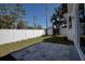 Private backyard with patio and white vinyl fence at 5549 97Th N Ter, Pinellas Park, FL 33782