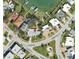 Bird's-eye view of the property's waterfront location, highlighting its proximity to the water at 15301 Harbor Dr, Madeira Beach, FL 33708
