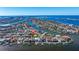 An aerial view of waterfront homes in a desirable location, complete with boat docks and water access at 165 4Th N Ave, Tierra Verde, FL 33715