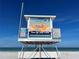A beach safety sign that reads Welcome to Pinellas County Fort De Soto Park at 165 4Th N Ave, Tierra Verde, FL 33715