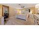 Bedroom with white furniture, neutral color scheme, carpet and ceiling fan at 165 4Th N Ave, Tierra Verde, FL 33715