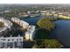 Aerial view showcasing the community's waterfront location and lush landscaping at 6495 Shoreline Dr # 8502, St Petersburg, FL 33708