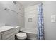 Clean bathroom with a bathtub, shower, and updated fixtures at 2101 Fox Chase Blvd # 106, Palm Harbor, FL 34683