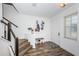 Bright entryway with built-in bench and coat rack at 2444 Foggy Creek Cir, Clearwater, FL 33764