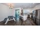 Modern kitchen with stainless steel appliances and granite countertops at 2444 Foggy Creek Cir, Clearwater, FL 33764