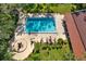 Refreshing community pool with surrounding patio furniture at 1012 Pearce Dr # 209, Clearwater, FL 33764