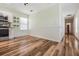 Modern kitchen with stainless steel appliances and wood floors at 1325 W North B St, Tampa, FL 33606