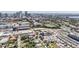 Aerial view showcasing the property's location near the city skyline at 1325 W North B St, Tampa, FL 33606