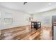 Bright and airy kitchen with butcher block island and wood floors at 1325 W North B St, Tampa, FL 33606