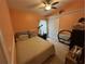 Bedroom with a double bed and ceiling fan at 6812 Aramon Ct, Wesley Chapel, FL 33545