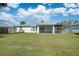 House exterior view, spacious backyard with screened patio at 3776 Junction St, North Port, FL 34288