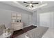 Bedroom with queen bed, dresser, and closet at 8448 Red Roe Dr, New Port Richey, FL 34653