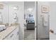 Simple bathroom with single sink and granite top at 8414 Dunham Station Dr, Tampa, FL 33647