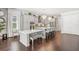 Open kitchen with double island, breakfast bar, and stainless steel appliances at 8414 Dunham Station Dr, Tampa, FL 33647