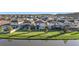 Aerial view of homes and lakefront community at 7779 Yale Harbor Dr, Wesley Chapel, FL 33545