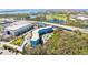 Aerial view showcasing the building's location and pool at 3315 58Th S Ave # 309, St Petersburg, FL 33712