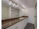 Bathroom boasts a granite countertop and modern vanity at 2699 Seville Blvd # 303, Clearwater, FL 33764
