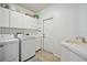 Laundry room with washer, dryer, sink and cabinets at 4936 Musselshell Dr, New Port Richey, FL 34655