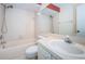 Functional bathroom with a tub and shower combination, a vanity with a sink, and ample natural light at 4399 Brooker Creek Dr, Palm Harbor, FL 34685