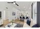 Bright living room with hardwood floors and stylish furniture at 1106 W La Salle St, Tampa, FL 33607