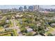 Aerial view showcasing the property's location near the city skyline at 1106 W La Salle St, Tampa, FL 33607