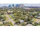 Aerial view showcasing the property's location near the city skyline at 1106 W La Salle St, Tampa, FL 33607