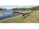 Enjoy serene lake views from this community's dock at 3121 Briar St, Wesley Chapel, FL 33543