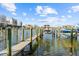 Private boat dock with access to the water at 120 Brightwater Dr # 2, Clearwater Beach, FL 33767