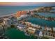 Aerial view showcasing the property's location near the water at 120 Brightwater Dr # 2, Clearwater Beach, FL 33767