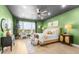 Spacious main bedroom with water views and stylish decor at 120 Brightwater Dr # 2, Clearwater Beach, FL 33767