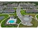 Aerial view of community pool and surrounding amenities at 928 Royal Empress Dr, Ruskin, FL 33570
