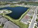 An aerial view of the property and surrounding community at 928 Royal Empress Dr, Ruskin, FL 33570