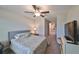 Guest bedroom with a queen bed and ceiling fan at 928 Royal Empress Dr, Ruskin, FL 33570