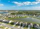 Community overview showcasing a neighborhood with houses encircling a lake at 15502 Black Pepper Ln, Odessa, FL 33556