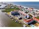 Aerial view of waterfront community near the beach at 19111 Vista Bay Dr # 201, Indian Shores, FL 33785