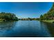 Beautiful lake view with calm waters, lush trees, and clear blue sky at 2690 Coral Landings Blvd # 722, Palm Harbor, FL 34684