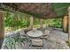 Relaxing patio space with shade, including comfortable seating, ideal for enjoying outdoor living at 2690 Coral Landings Blvd # 722, Palm Harbor, FL 34684